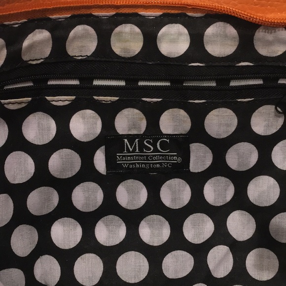 ✅ SOLD Orange Pebbled Tote/Bag/Purse/Career Briefcase - Picture 4 of 7